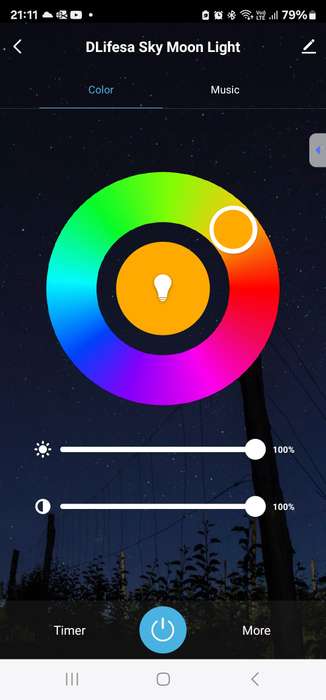 Smart Life Tuya WIFI Sky Moon Star Music LED Light Projector | RGB | White