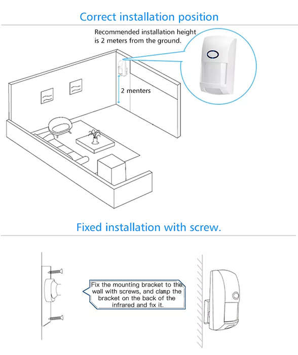 Smart Life Tuya Zigbee Wall Mounted Wireless PIR Motion Sensor Detector | 3V
