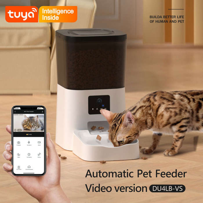 Smart Life Tuya WIFI Pet Dog Cat Food Feeder w/ 1MP Camera | 4L | 5V
