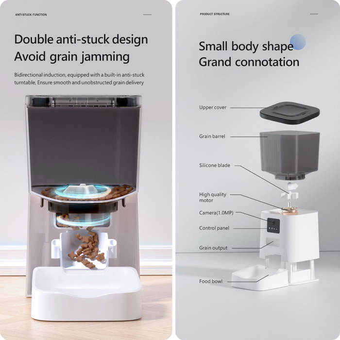 Smart Life Tuya WIFI Pet Dog Cat Food Feeder w/ 1MP Camera | 4L | 5V