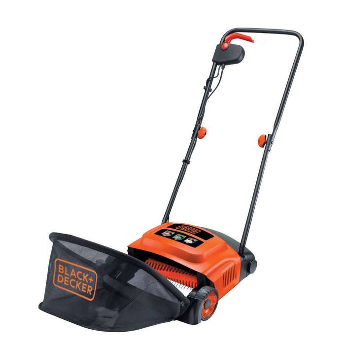 BLACK&DECKER 600W Lawn Raker 30cm Width and Adjustable Height
