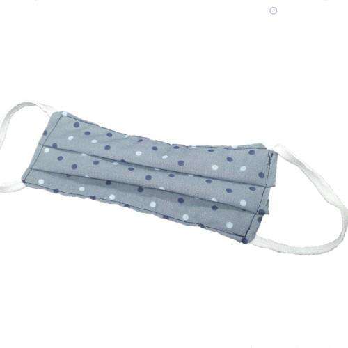 Adult Fabric Mask - Assorted Colours and Patterns - dark grey dots