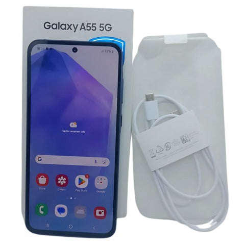 Open Box Samsung Galaxy A55 128GB Smartphone  Awesome Navy -6.6 Super AMOLED Display, Quad ...