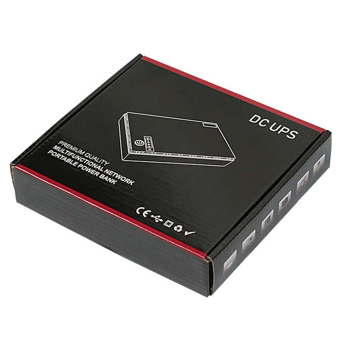 Mini DC UPS Multifunctional Portable Power Backup 8800mah for Wifi Router - Black