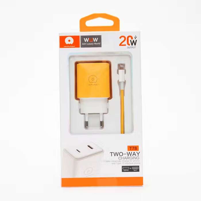 FAST CHARGING 20W Dual Port Charging Block with Type-C to Lightning Cable