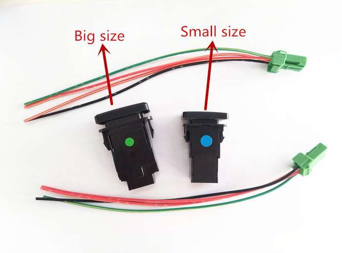 Toyota Push Switch 40x20mm for Spot Lights white LED Light