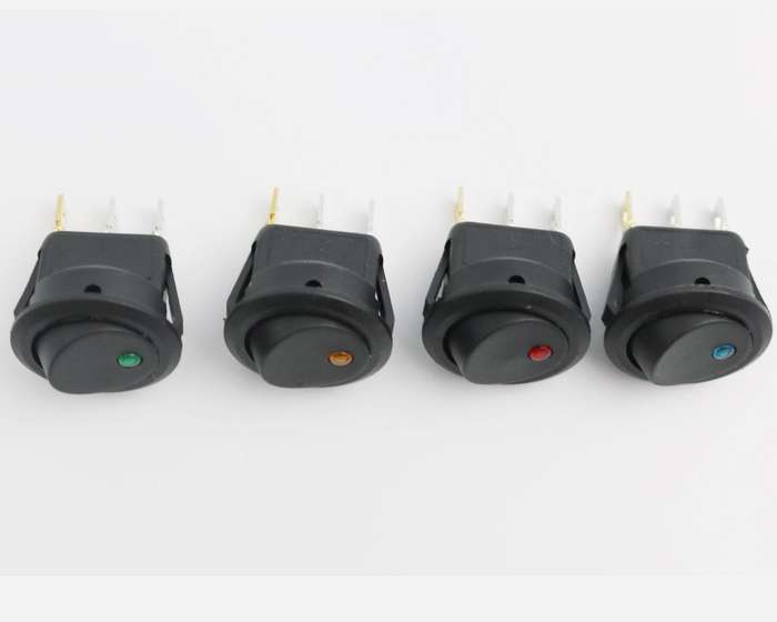Small rocker switch 12V 20A - Yellow