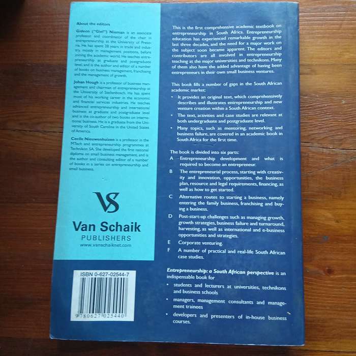 Entrepreneurship - A South African Perspective (Gideon Nieman et al.)