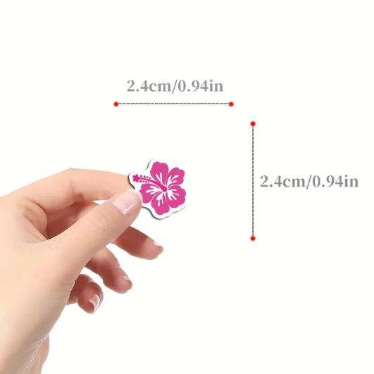 Hibiscus Flower Vinyl Stickers