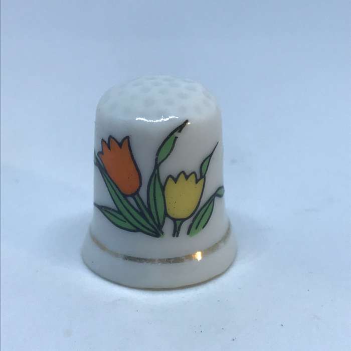Thimble Porcelain (Tulips)