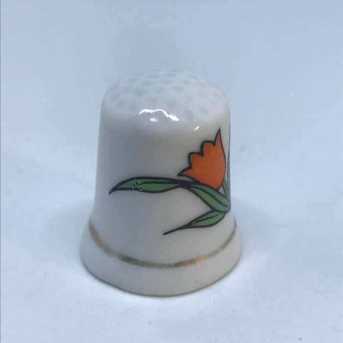 Thimble Porcelain (Tulips)