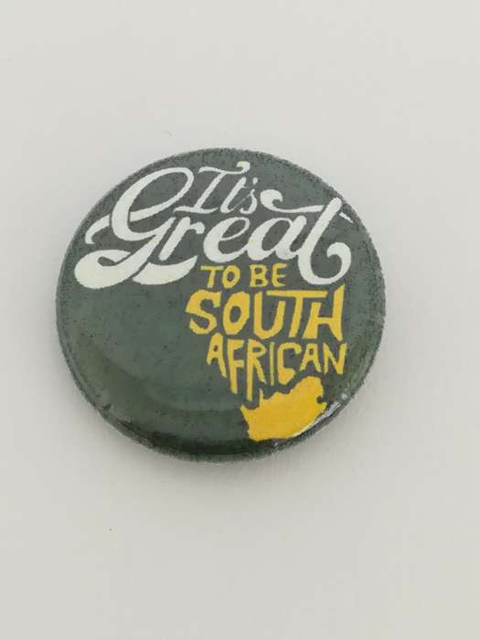 Pin Badge: 'It's Great to be South African' (Small)