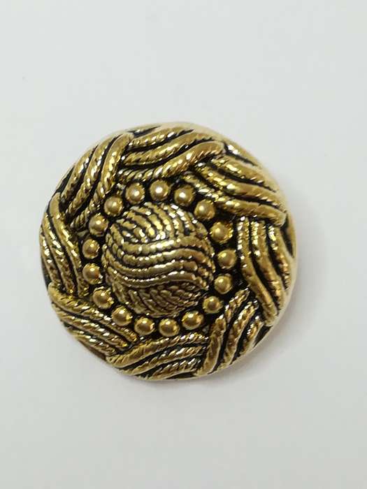 Round Shank Button ('Gold' Platted Design)