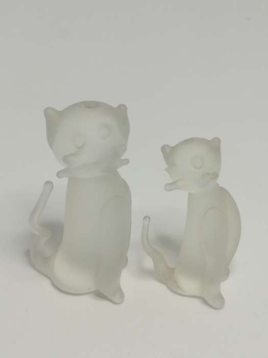 Miniature Glass Cat & Kitten (Miniature, suitable for printer's tray)