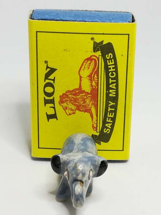 Miniature Ceramic Glazed Blue & White Elephant (Miniature, suitable for printer's tray)