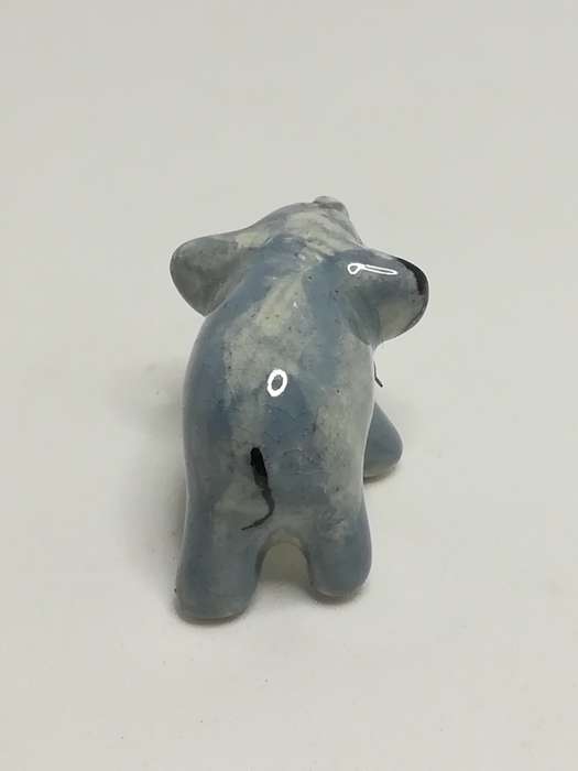 Miniature Ceramic Glazed Blue & White Elephant (Miniature, suitable for printer's tray)