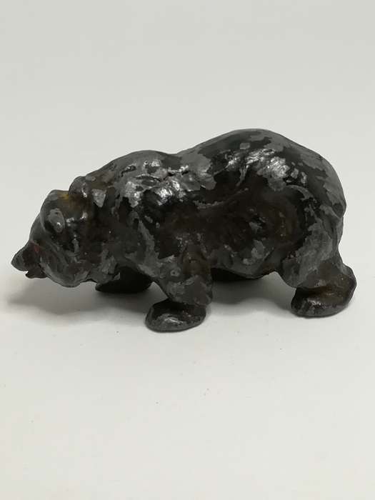 Miniature Ceramic Silver & Black Bear Red Eyes (Miniature, suitable for printer's tray)