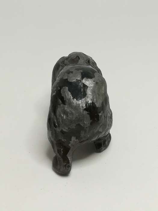 Miniature Ceramic Silver & Black Bear Red Eyes (Miniature, suitable for printer's tray)