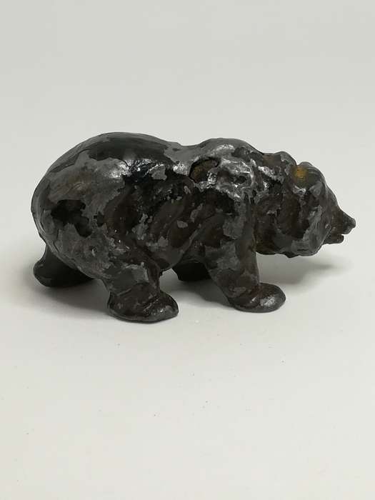 Miniature Ceramic Silver & Black Bear Red Eyes (Miniature, suitable for printer's tray)