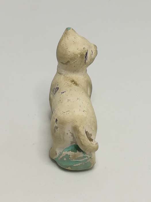 Miniature Ceramic White Cat with Necklace (Miniature, suitable for printer's tray)