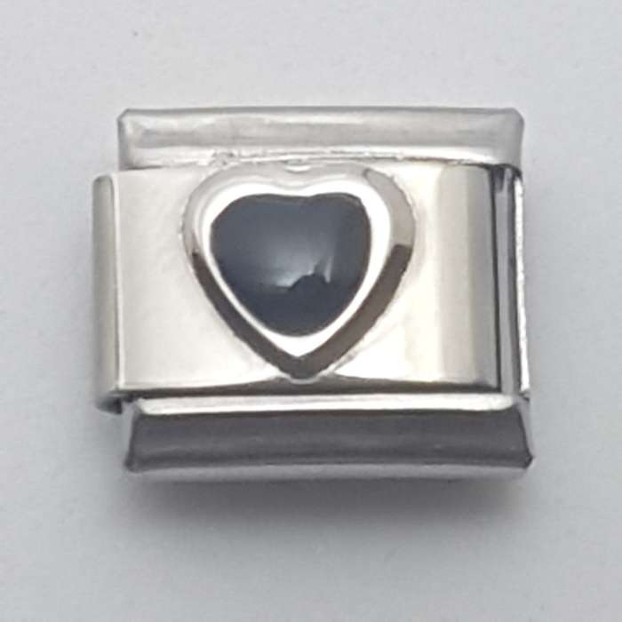 Italian Charm Star Black Enamel (Fits Nomination Bracelet)