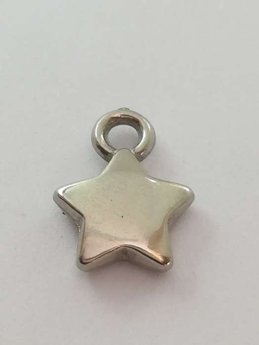 Charm Dangle: 'Silver' Puffy Stars
