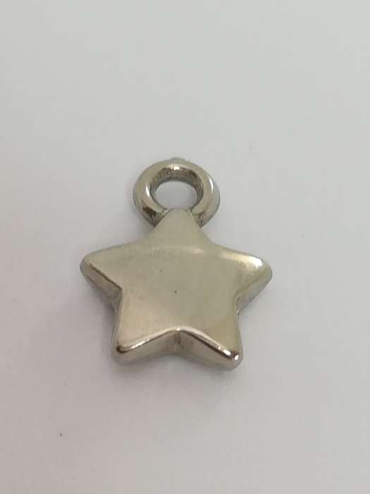 Charm Dangle: 'Silver' Puffy Stars