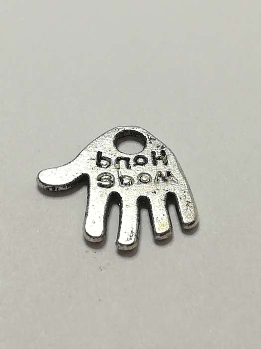Charm Dangle: 'Silver' Handmade Palm/Hand
