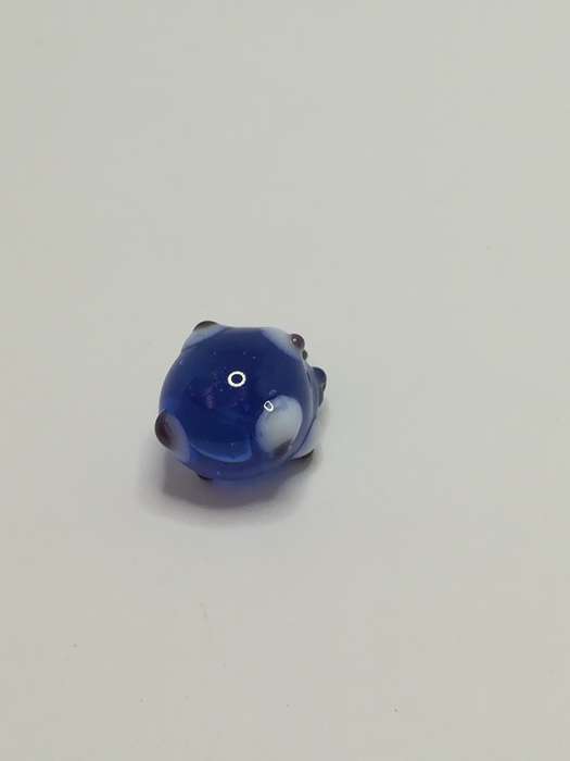 Miniature Blue & White Murano 'Evil Eye' Bead Keyring (Miniature, suitable for printer's tray)