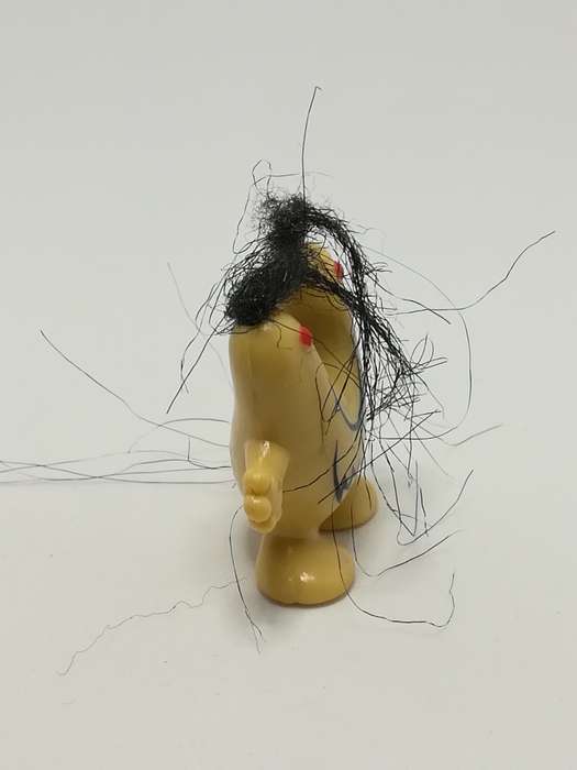 Miniature Brown Troll Black Hair (Miniature, suitable for printer's tray)