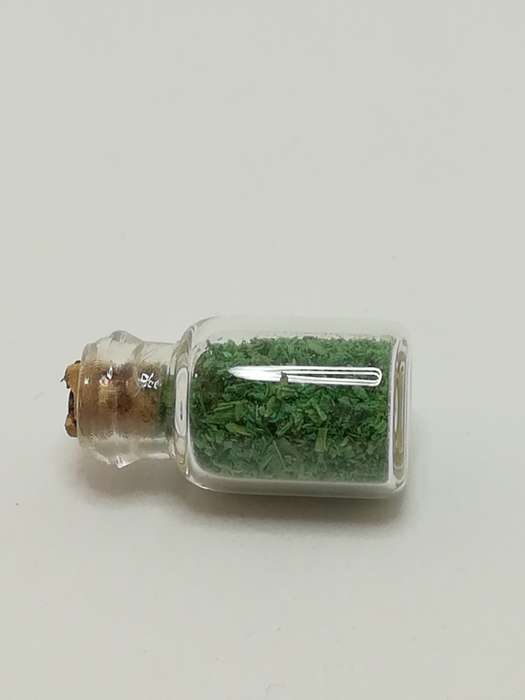 Miniature Dark Green Spice Bottle (Miniature, suitable for printer's tray)