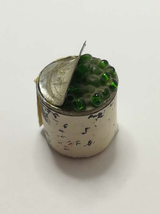 Miniature Tin of Peas (Miniature, suitable for printer's tray)