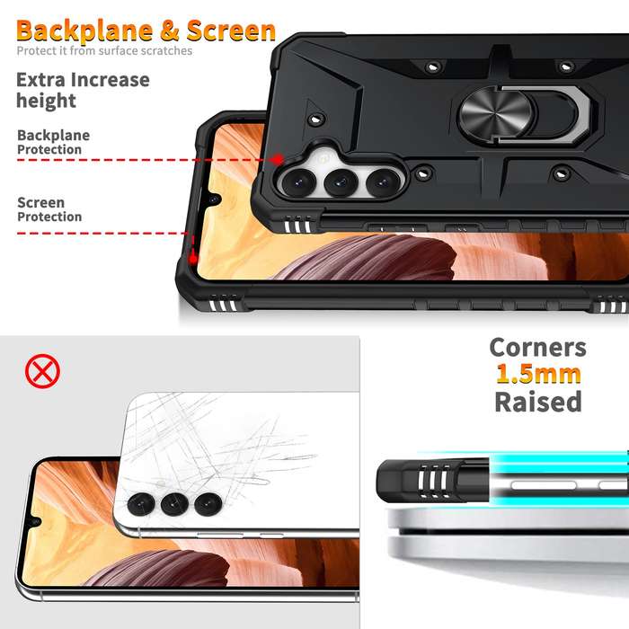 Galaxy A34 Wenjia Armor Kickstand Cover