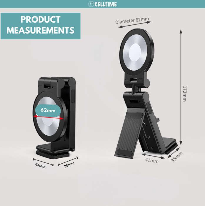 CellTime Multifunctional MagSafe Airplane/Desk/Train Phone Holder Mount
