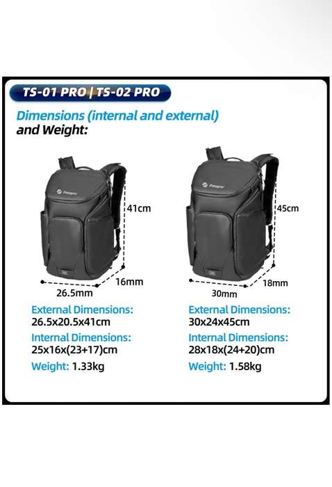 Fotopro Lightweight Professional Photography Backpack Camera Bag -TS-01 Pro
