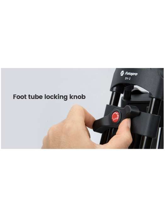 Fotopro Aluminium Heavy-Duty Fluid Head Video Tripod Stand - DV-2