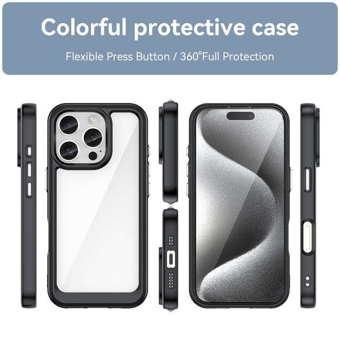 Candy Clear Case for iPhone 16 Pro / 16 Pro Max Shockproof Cover