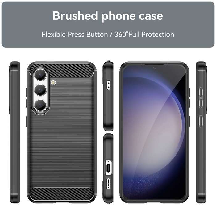 Carbon Fiber Design Case for Samsung Galaxy S24 Plus Case Shockproof Cover