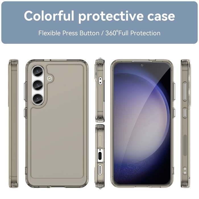 Clear Cover for Samsung Galaxy S24 - Shockproof Candy Series Cover