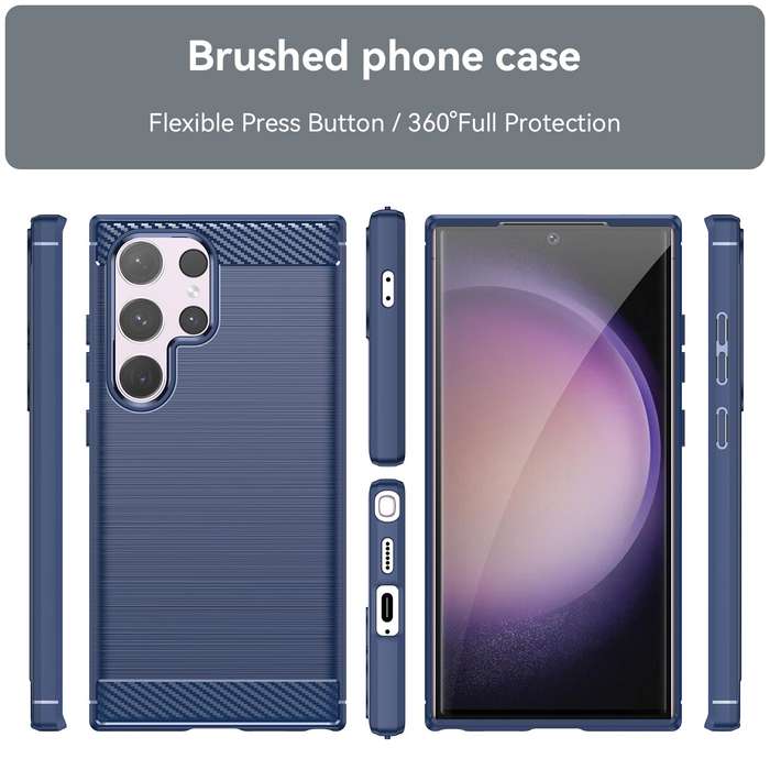 Carbon Fiber Design Case for Samsung Galaxy S24 Ultra Shockproof Cover