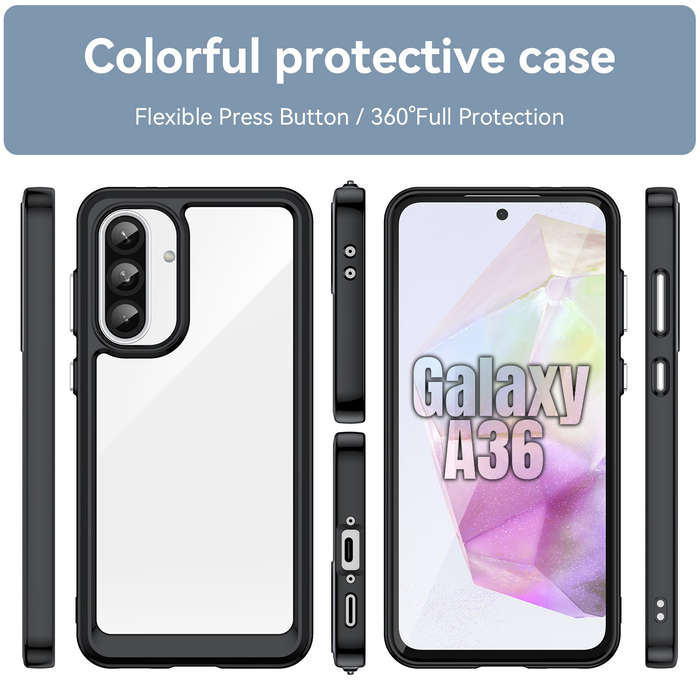 Candy Clear Case for Galaxy A36 Shockproof Cover