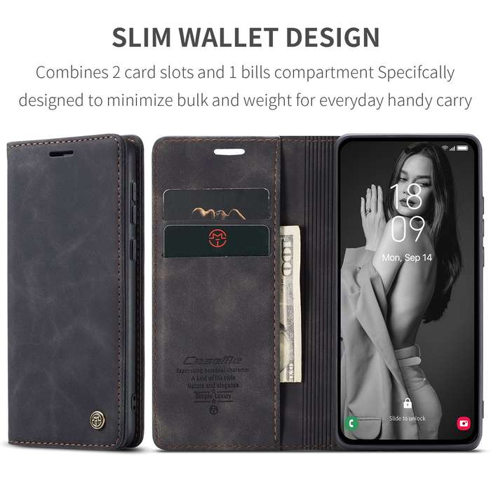 Retro Flip Leather Wallet Cover for Samsung Galaxy A55