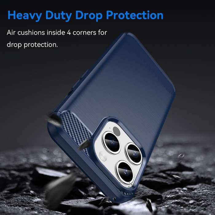 Carbon Fiber Design Cover for iPhone 15 Pro Shockproof Case