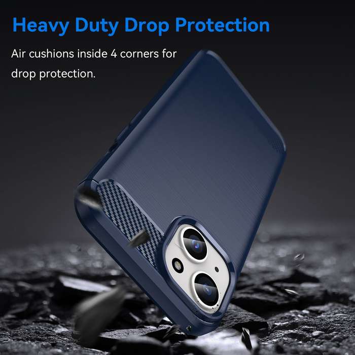 Carbon Fiber Design Cover for iPhone 15 Shockproof Case