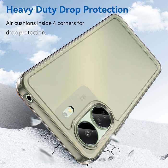 Redmi 13C Clear Cover - Shockproof Candy Series Cover