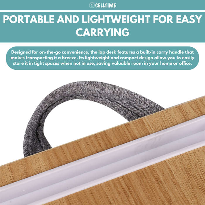 CellTime Multifunctional Ergonomic Wooden Lap Desk Laptop Stand