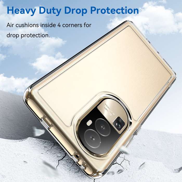 Oppo Reno10 Pro Plus Clear Cover - Shockproof Candy Series