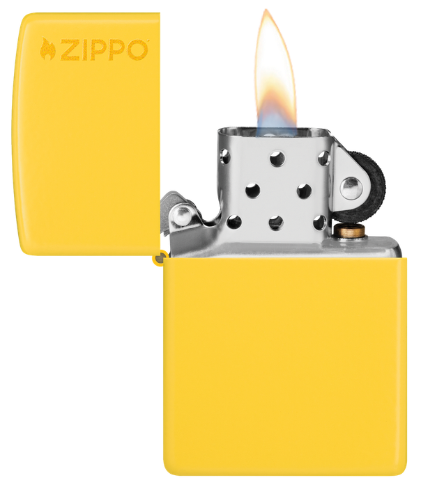 Zippo Lighter Classic Sunflower Zippo Logo