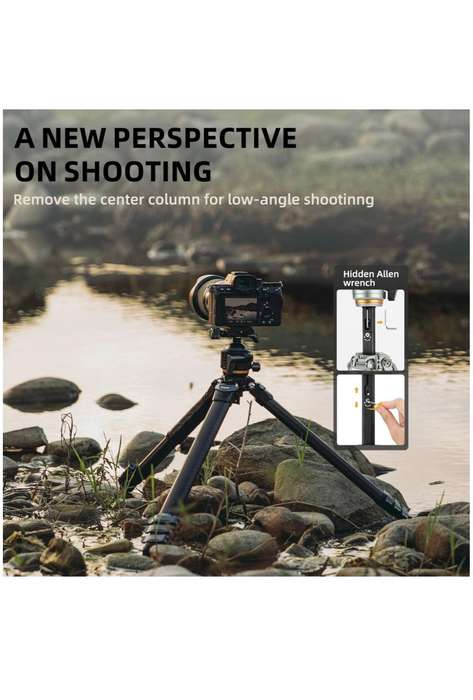 Fotopro Carbon Fiber Lightweight Camera Tripod Stand - Origin+O-7HS