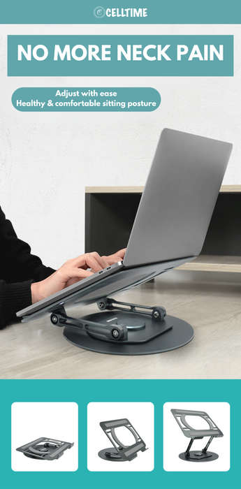 CellTime RotatePro Ergonomic Rotatable Adjustable Aluminium Laptop Stand
